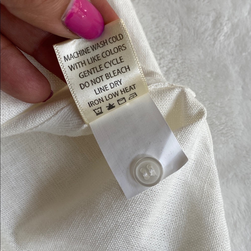 Max Studio White Linen Blend Sleeveless Tank Top - Picture 10 of 12